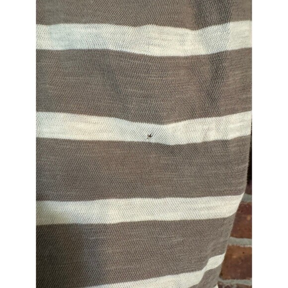 Madewell mock style neckline long sleeve striped shirt size medium - Picture 4 of 7